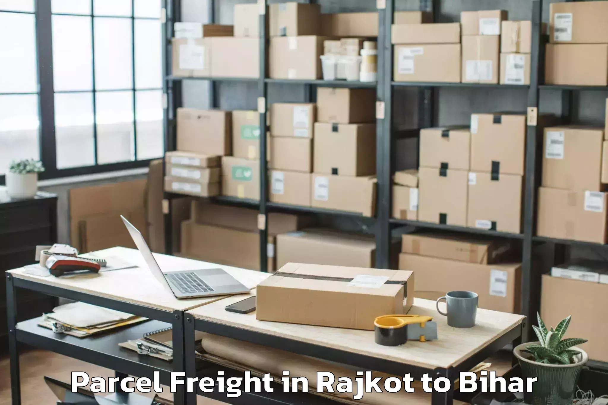 Quality Rajkot to Bishunpur Urf Maharajganj Parcel Freight